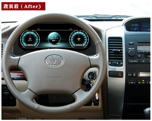 Màn hình đa phương tiện kỹ thuật số, cụm đồng hồ ảo cho xe Land Cruiser Prado 120 GX470, bảng điều khiển 12.3 inch OLED 1920x720 <span class=keywords><strong>MP3</strong></span> - Product Image 4