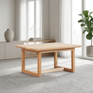 Modern Teak Wood <b>Coffee</b> <b>Table</b> <b>Midcentury</b> Modern Design Living Room Furniture Durable Frame Natural Finish Easy to Clean - Product Image 1