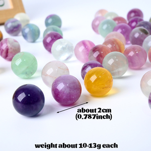Wholesale Bulk 2 cm Mini Polished Natural Stone <b>Ball</b> Candy Fluorite <b>Ball</b> <b>Crystal</b> Sphere - Product Image 2