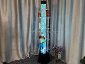 2023 50x50x200 cm Luxe <span class=keywords><strong>bulle</strong></span> d'eau affichage placard armoire arrière bar casier à vin présentoir - Product Image 5