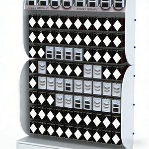 Custom Eyelash Extension <b>Display</b> Stand Metal Floor Rack with Hooks & <b>Shelve</b> for Lash Tray & Box Beauty Salon & Wholesaler - Product Image 6