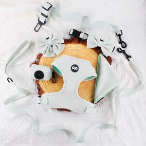 Luxuriöses, personalisiertes Tweed-Hundegeschirr-Set mit Logo – atmungsaktiv, modisch, zugfrei, für den Sommer - Product Image 5