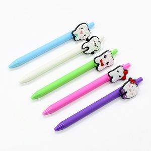 Promotion Custom Logo PVC Soft Rubber Tooth Shape Ballpoint <b>Pen</b> Candy <b>Color</b> Cartoon Nurse <b>Pen</b> Press Feature Made Durable Plastic - Product Image 3