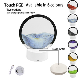 Led ánh sáng <span class=keywords><strong>3D</strong></span> năng động QuickSand sơn chảy cát nghệ thuật hình ảnh đồng hồ cát đèn kích thước trung bảng đèn - Product Image 5