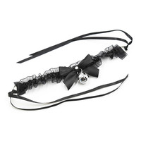 Collier en dentelle noire FHTF, accessoires de jeu de rôle, outils de flirt pour couples, jouets de bondage BDSM pour hommes