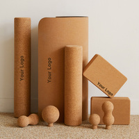 Muestra Gratuita de Rodillo de Corcho Ecológico Kepler para Yoga, Ejercicio y Masajes, Set de Bloques para Fitness, Gimnasio y Pilates