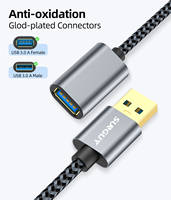 Cable de Extensión de Transferencia de Datos SUNGUY de Alta Velocidad de 5 Gbps con Trenzado de Nailon