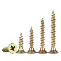 Vis à tête fraisée de 25 mm, plaquée zinc jaune, filetage partiel, embout cruciforme PZ, pour panneaux de particules