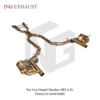ING Full Titanium Valved Catback pour Jeep Grand Cherokee Trackhawk 6.2L Hellcat 2018-2021 |   Embouts en fibre de carbone pour télécommande Quad