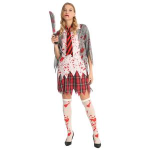 Disfraz De <span class=keywords><strong>Colegiala</strong></span> Sangrienta De Terror Para <span class=keywords><strong>Halloween</strong></span> Disfraz De Zombie De Terror Para Adulto Mujer <span class=keywords><strong>Colegiala</strong></span> Zombie Sexy - Product Image 4