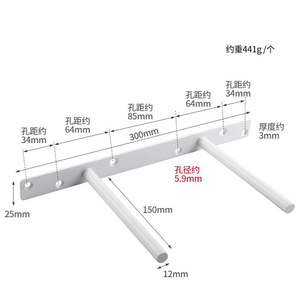 Heavy Duty Thép Mù Wall Mount Kệ Nổi Gỗ Shelve Tùy Chỉnh 12 "Floating Kệ Bracket 6" Hidden Kệ Bracket - Product Image 5