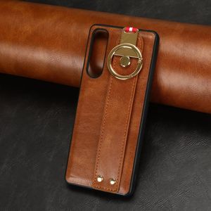 Pour <span class=keywords><strong>Sony</strong></span> <span class=keywords><strong>Xperia</strong></span> 5 IV / 5 III / 10IV / 10III /<span class=keywords><strong>1IV</strong></span> /1III Bracelet TPU PU cuir téléphone couverture arrière étui avec support de dragonne - Product Image 6