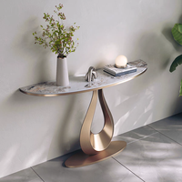 Table console d'entrée de luxe pour la décoration de la maison, élégance, tables longues pour couloir, salon moderne, armoire console en marbre