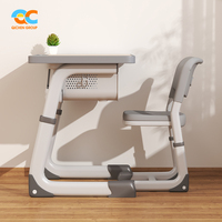 Ensemble bureau et chaises pour enfants à quantité minimale de commande bas avec table d'étude de rangement avec coins arrondis de sécurité bureau d'étude avec tiroirs pour chambre d'enfant