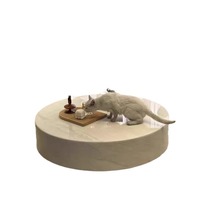 Table basse en marbre crème minimaliste italienne avec espace de rangement, design moderne subtilement luxueux et extensible pour salons