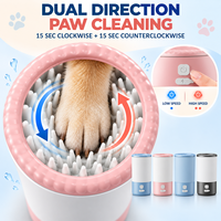 Lave-pattes automatique pour chien, nettoyeur électrique pour pattes d'animaux, brosse en silicone rechargeable par USB, gobelet pour le toilettage des chats et des chiens