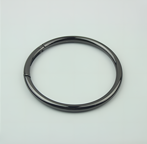 Anillo de resorte metálico de 76 mm, mosquetón, gancho de resorte, llavero, anillo ovalado de resorte con puerta abierta, oro, muestra gratuita, aleación de zinc, redondo, <span class=keywords><strong>3</strong></span> colores - Product Image 2