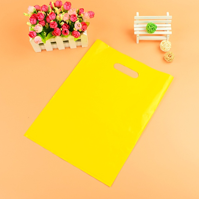 Yellow plastic bags