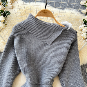 <span class=keywords><strong>Abito</strong></span> da donna a maniche lunghe lavorato a <span class=keywords><strong>maglia</strong></span> con cinturino a tracolla - Product Image 3