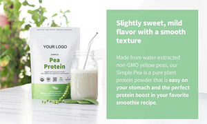 100% puro naturale Private Label a base vegetale idrolizzato biologico gusto personalizzato Non ogm vegano 80% 85% proteine di pisello Isolate in polvere - Product Image 6