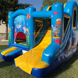 Castillo inflable comercial para niños con tobogán, combo inflable con temática oceánica, castillo hinchable, chateau gonflable - Product Image 5