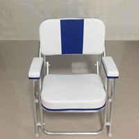 Chaise pliante de pont Xiamen Sunshine Marine avec coussins en mousse résistante, sans pliage accidentel, accessoire pour bateau/yacht/kayak/embarcation