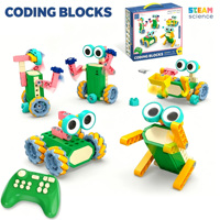 150 blocs de codage éducatifs, kit scientifique STEAM, blocs de construction électriques programmables, jouet robot de construction créative DIY