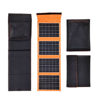 Chargeur solaire portable pliable SMUXI 6W5V en silicium monocristallin avec câble USB de 2m, efficacité de 21%, petite taille pour la conduite autonome
