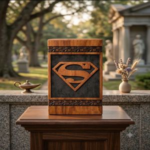 Handcrafted Wooden Cremation Urn Engraved <b>Keepsake</b> Ashes <b>Memorial</b> <b>Box</b> Custom Design Adult Funeral Supply - Product Image 4