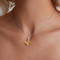 Abeille personnalisée en gros de luxe pierre de lune bracelet à bricoler soi-même breloque Animal rempli d'or 3d en argent Sterling bijoux fins pendentifs breloques