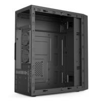 Boîtier PC Gaming en Gros, Châssis de Bureau Mid-Tower, Compatible Carte Mère Micro ATX, Cabinet d'Ordinateur en Verre Trempé, Stock avec 3 Ventilateurs, Direct Usine