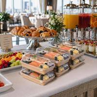 Barquette jetable multi-compartiments en PET pour sushis, idéale pour événements, buffets et traiteurs – Meilleur prix de gros