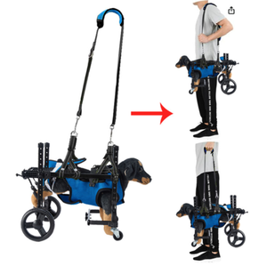 Carrito de Rehabilitación para Perros de Cuatro Ruedas, Transportador Manual de Acero Inoxidable para Mascotas, Carrito de Recuperación para Perros Pequeños - Product Image 2