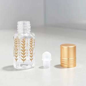 3ml 6ml 12ml Travel <b>Mini</b> Size Vintage Attar Glass Roll on Bottle Octagonal Shape Perfume <b>Roller</b> Bottle - Product Image 4