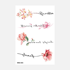 Adesivi per Tatuaggi Colorati Senza Acqua <span class=keywords><strong>con</strong></span> Disegni Floreali, <span class=keywords><strong>Farfalle</strong></span>, Fragole e Frutta, Tatuaggi Temporanei Sexy per Donne - Product Image 6