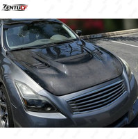 Capot en fibre de carbone ventilé style TS pour Infiniti G37 G25 berline 4 portes 2007-2013, capot avant ventilé léger, couvercle du moteur