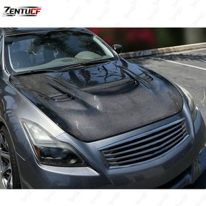 Capot en fibre de carbone ventilé style TS pour Infiniti G37 G25 berline 4 portes 2007-2013, capot avant ventilé léger, couvercle du moteur - Product Image 6