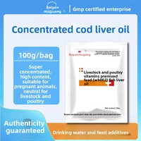 Additif vétérinaire concentré en huile de foie de morue instantanée, complexe de vitamines ADE pour poulets, canards, porcs, vaches, moutons, pigeons