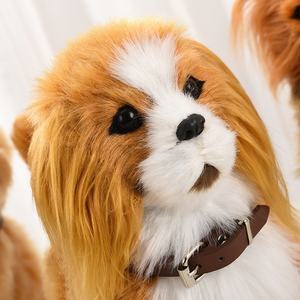 Jouet de chien <span class=keywords><strong>en</strong></span> peluche électrique amusant, simulant un grand chien, avec fonctions musicales, marche, aboiement et queue qui bouge - Product Image 4