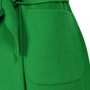 Cappotto in Lana Stile Street-Style con Rifiniture in Pelliccia, Giacca in Lana Double Face Cucita a Mano, Cappotto in Lana Navy Coreano per Signore - Product Image 6