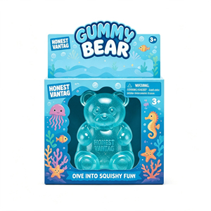 Eco-Friendly customize Packing Box for <b>Square</b> Toy Pinch Ice Cube DropSugar Squishy Fidget TPR Maltose - Product Image 1