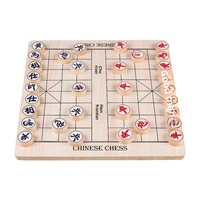 Jeu de société en bois multifonctionnel 2-en-1 : Échecs volants, Dames, Échecs à cinq doigts, Échecs de combat animalier pour la petite enfance
