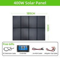 Kit de panneaux solaires portables tout-en-un 400W, ETFE IP68, étanche, câble MC4 XT60 pour station d'alimentation, camping, camping-car, hors réseau, TIANRIKO
