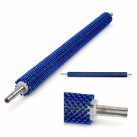 Brosse à rouleaux spirale à poils en nylon PA6, noyau en PP, brosse de nettoyage industrielle pour convoyeur, brosse cylindrique 20 mm