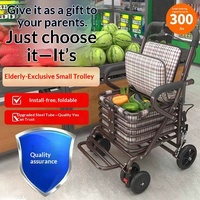 Siège de poussette pliable portable à quatre roues – Imperméable, léger, durable, aide à la mobilité de classe II pour seniors, chariot de courses