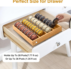 Organizador de Bambú Reutilizable para Cápsulas de <span class=keywords><strong>Nespresso</strong></span> <span class=keywords><strong>Vertuo</strong></span> y Vertuoline, con Color Personalizado, para Almacenamiento de Cápsulas de Café en la Encimera - Product Image 4