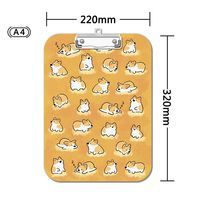 Porte-documents en acrylique imprimé chat et Corgi, format A4, thème animal, pour étudiants et bureau