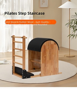 Vente en gros usine : Équipement d'entraînement Pilates Stable Chair, Correcteur de colonne vertébrale, pour usage commercial et domestique, en bois de chêne, modèle Arc Pilates Ladder Barrel - Product Image 5