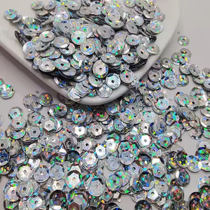 Venta al por mayor de fábrica forma redonda color mezclado suelta forma de copa redonda brillo plateado DIY Arte Creativo artesanal - Product Image 5