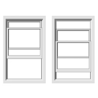 Ventanas Corredizas Simples de Aluminio Serie 83 con Vidrio Tintado, Marco de Acero y Conexión de Esquina para Mayor Durabilidad